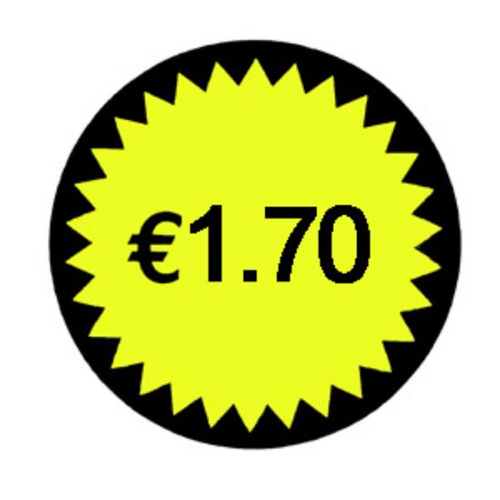 Picture of Labels Flashed €1.70 (1000) x1